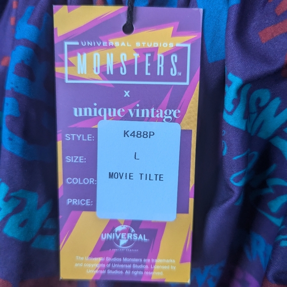 Vintage Monster Movie Title Skirt - Picture 4 of 4